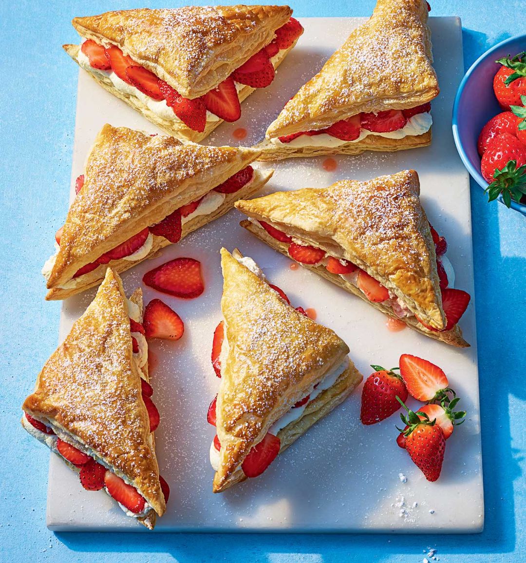 Strawberries and cream puffs