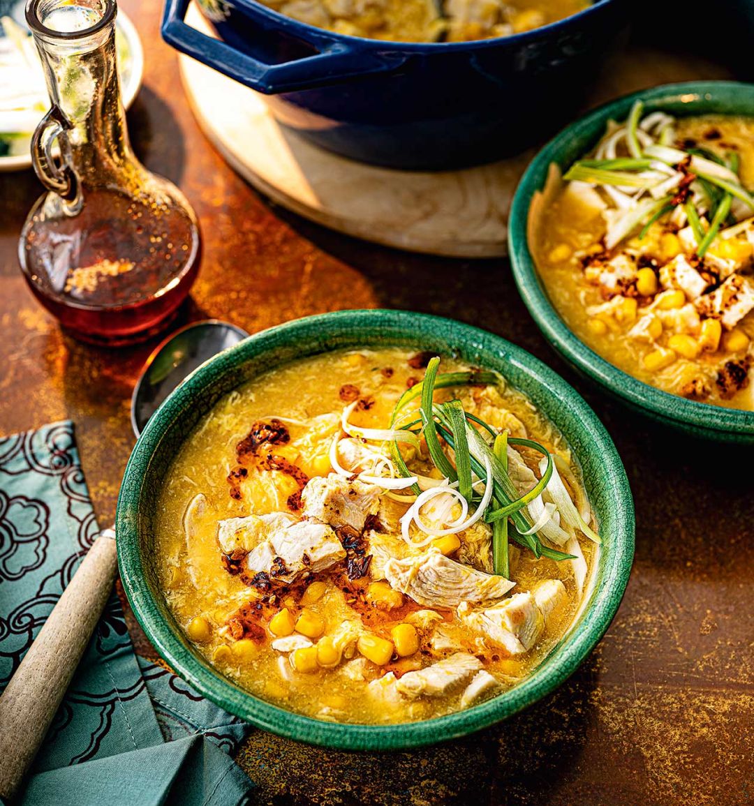 Chinese chicken and corn soup