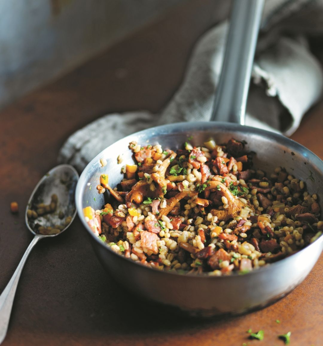 Wild mushroom and barley risotto