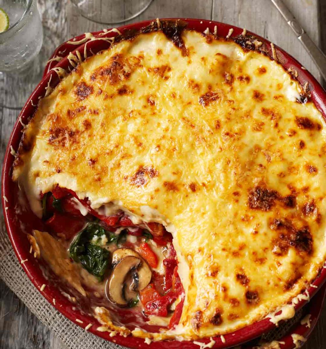 Speedy vegetable tortilla ‘lasagne’