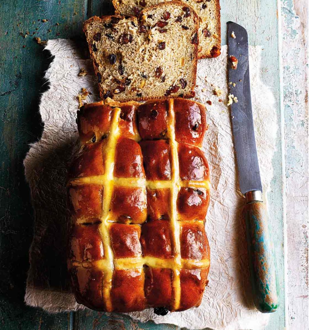 Hot cross bun loaf