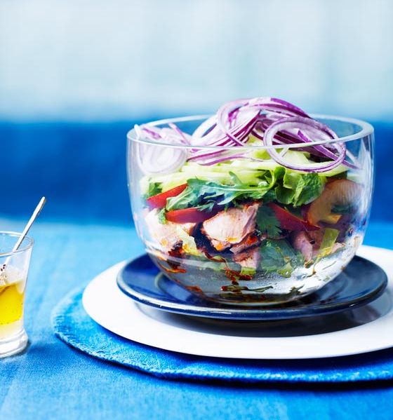 Cajun spiced salmon salad