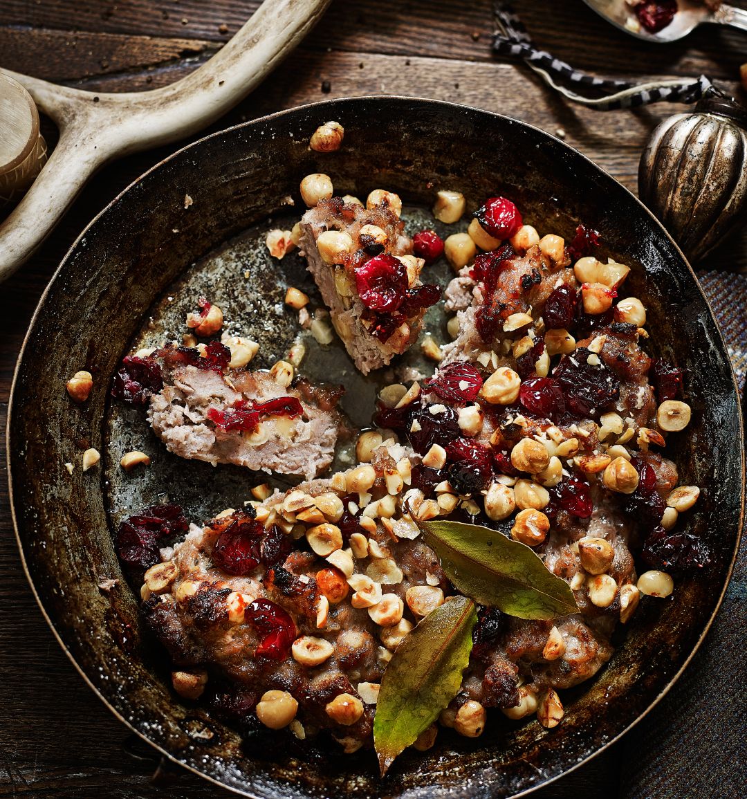 Pork, hazelnut and cranberry stuffing