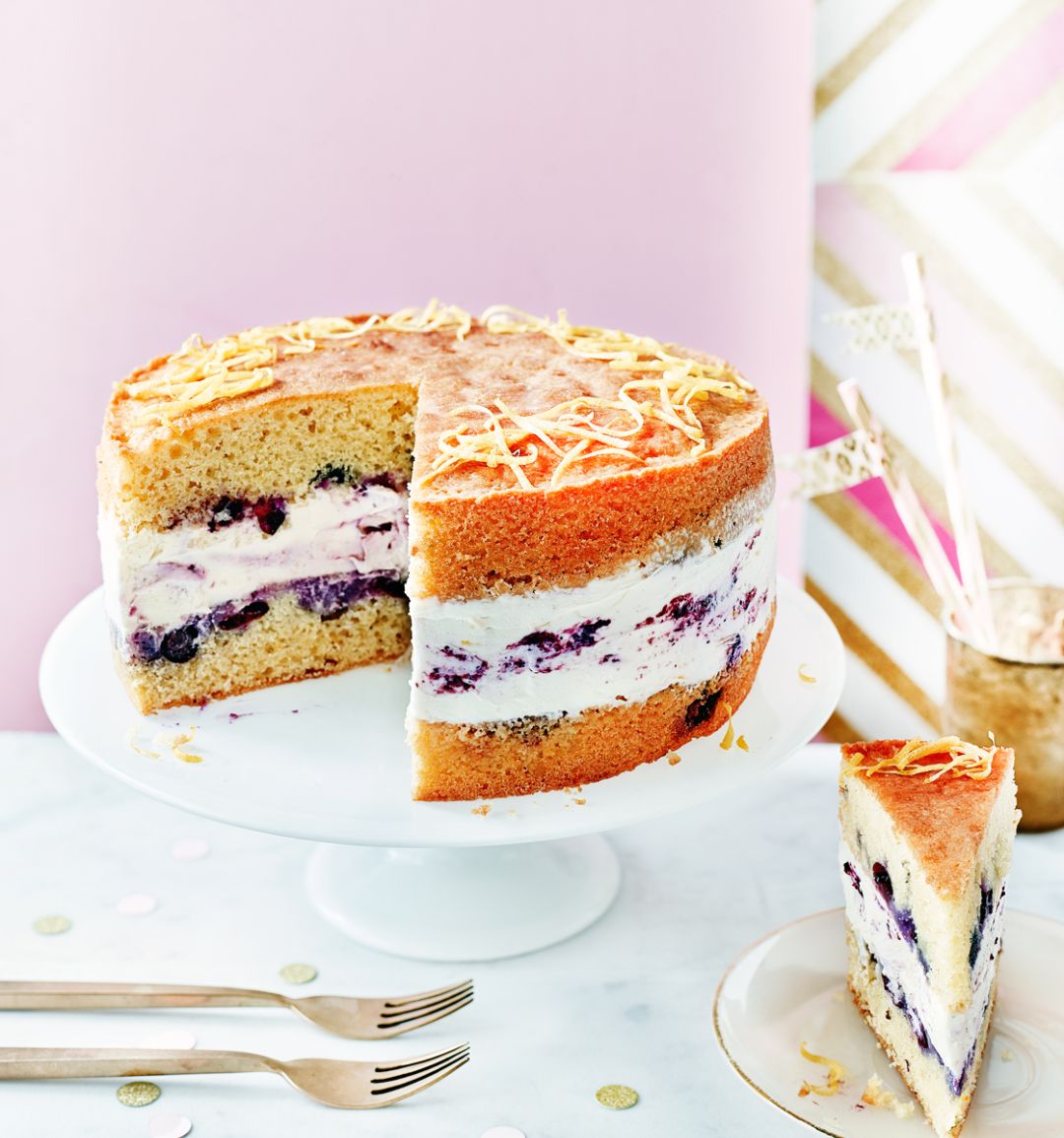 Lemon blueberry cheesecake