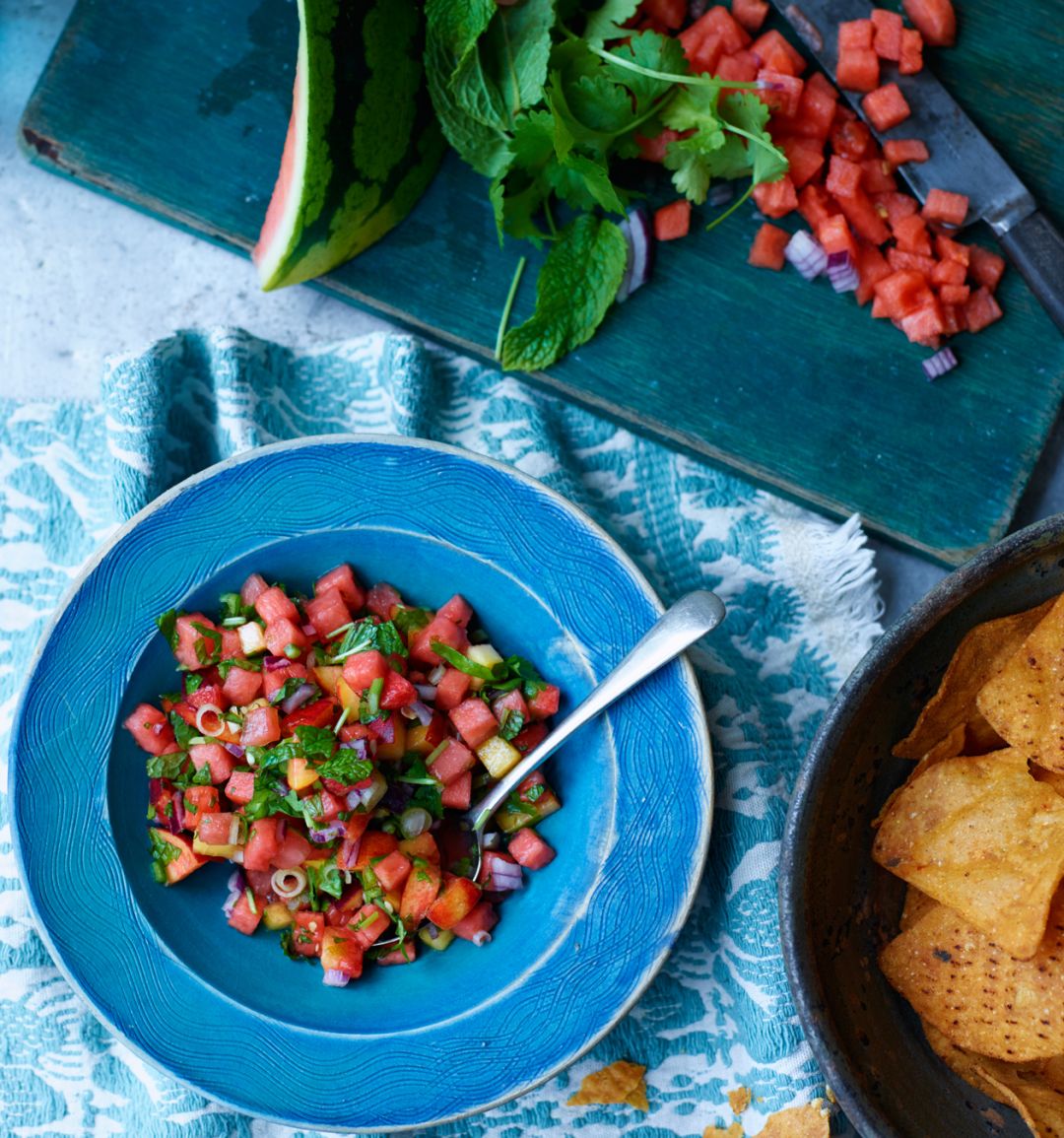 Spicy watermelon salsa