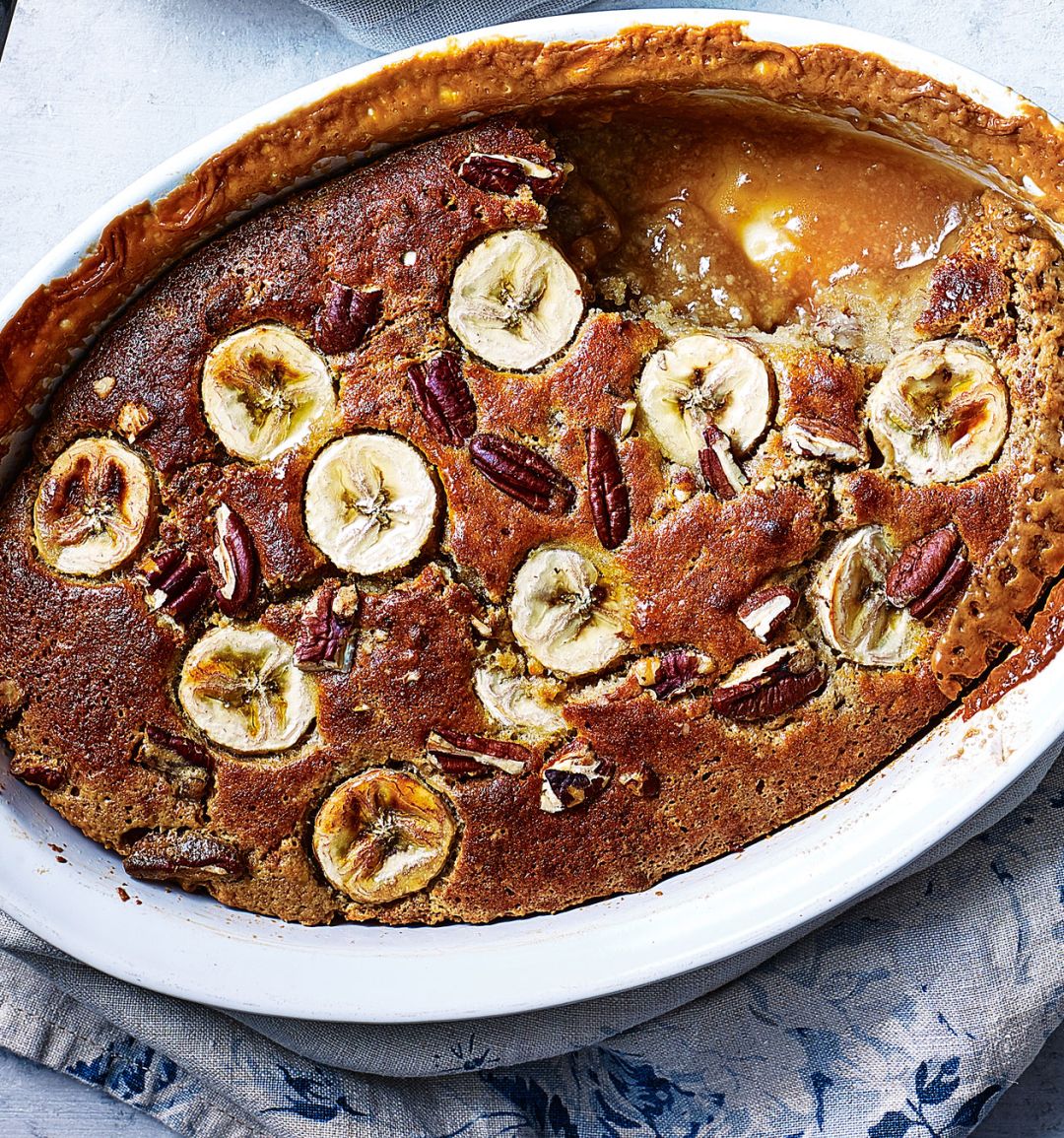 Banana and butterscotch self-saucing pudding 