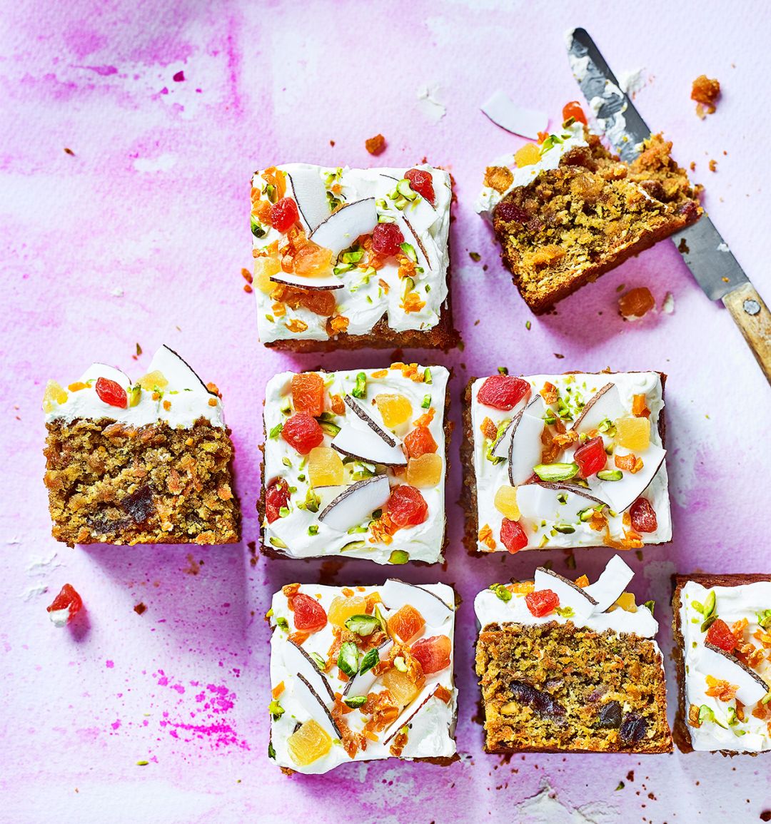 Tropical carrot cake squares