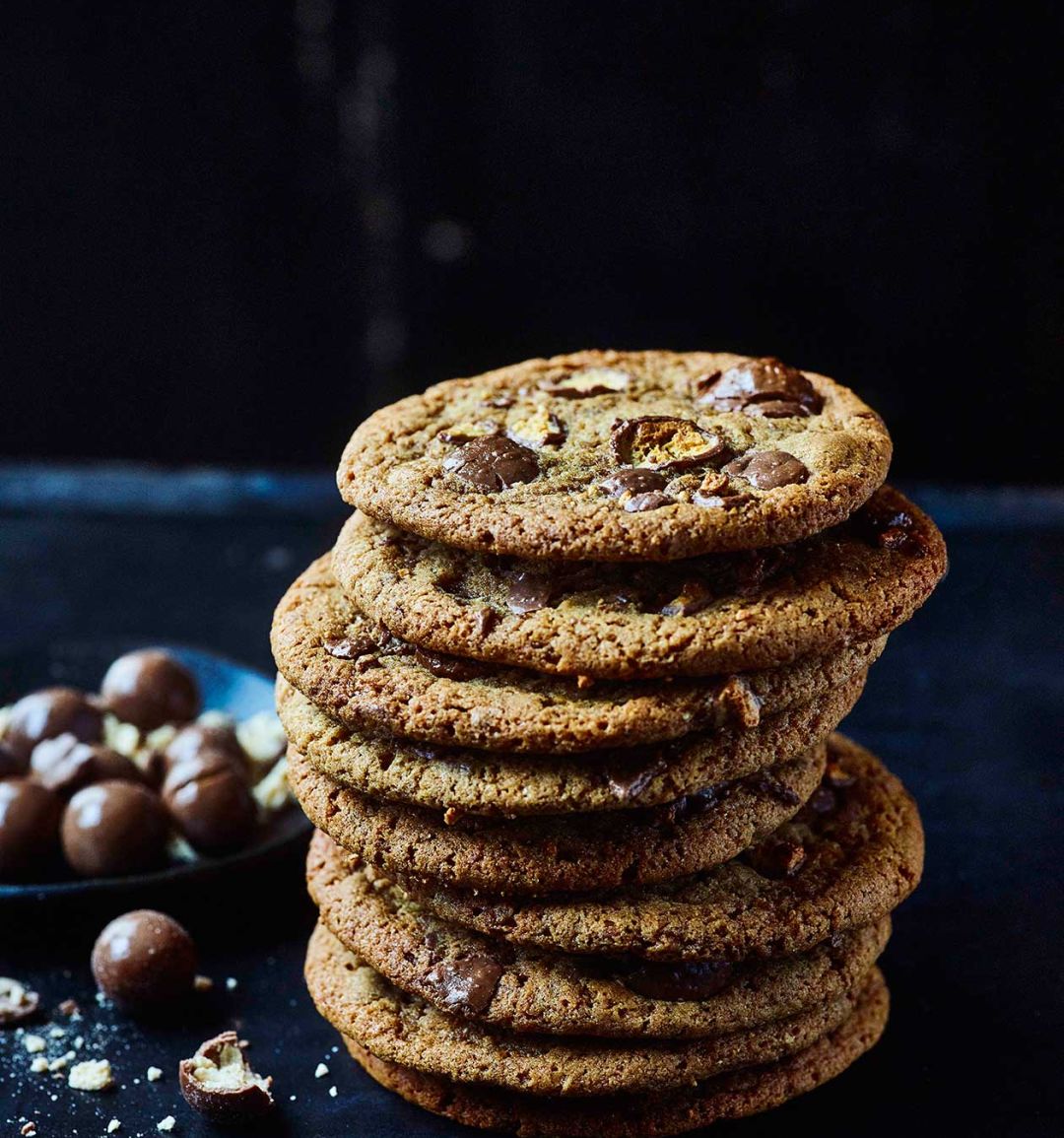 Malted Malteser cookies