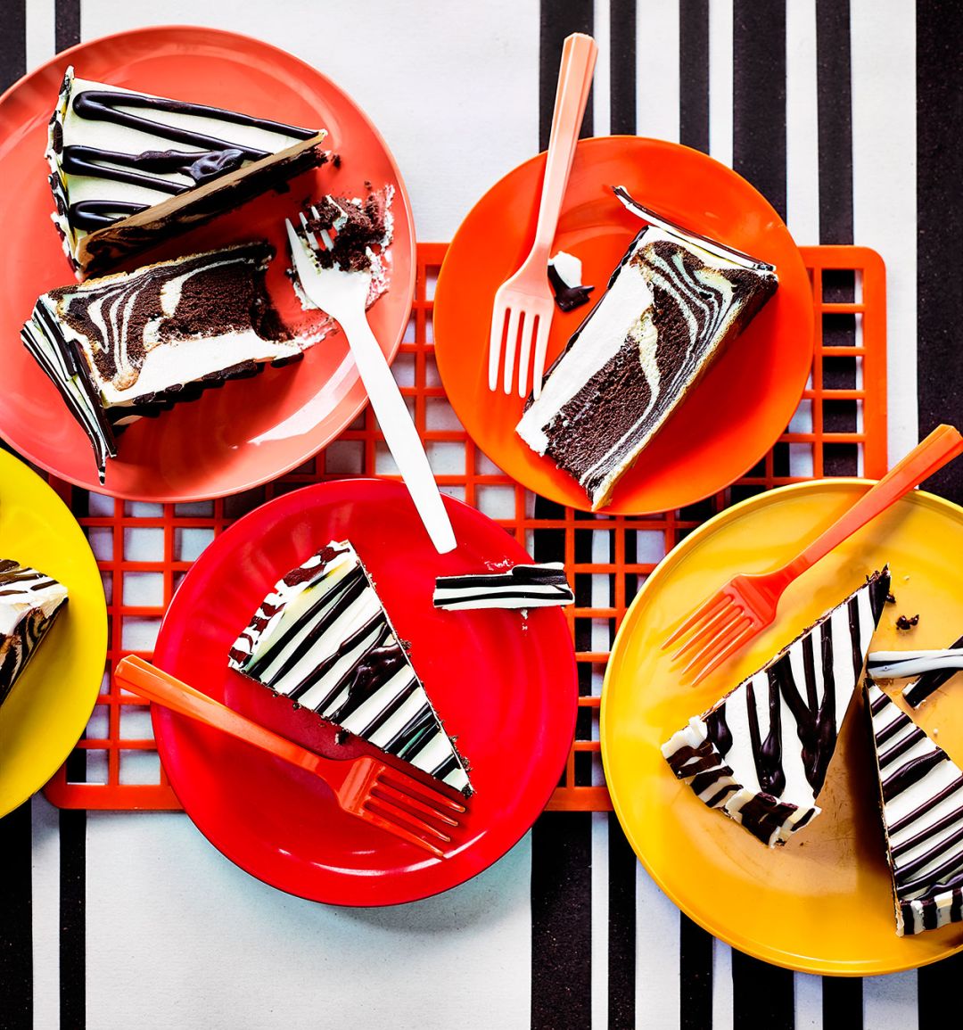 Zebra chocolate cheesecake