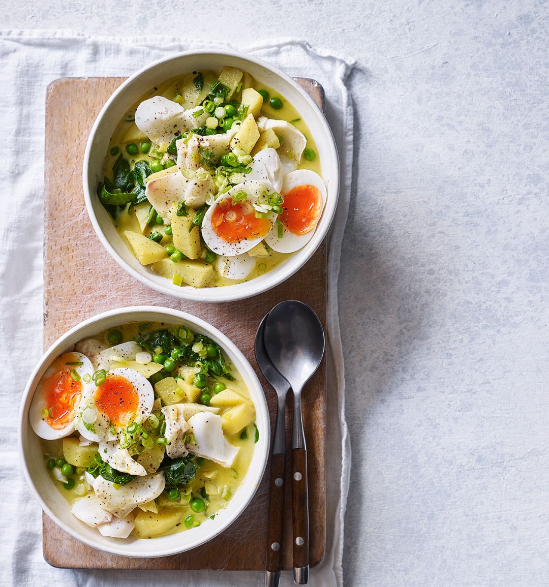 Curried smoked haddock chowder