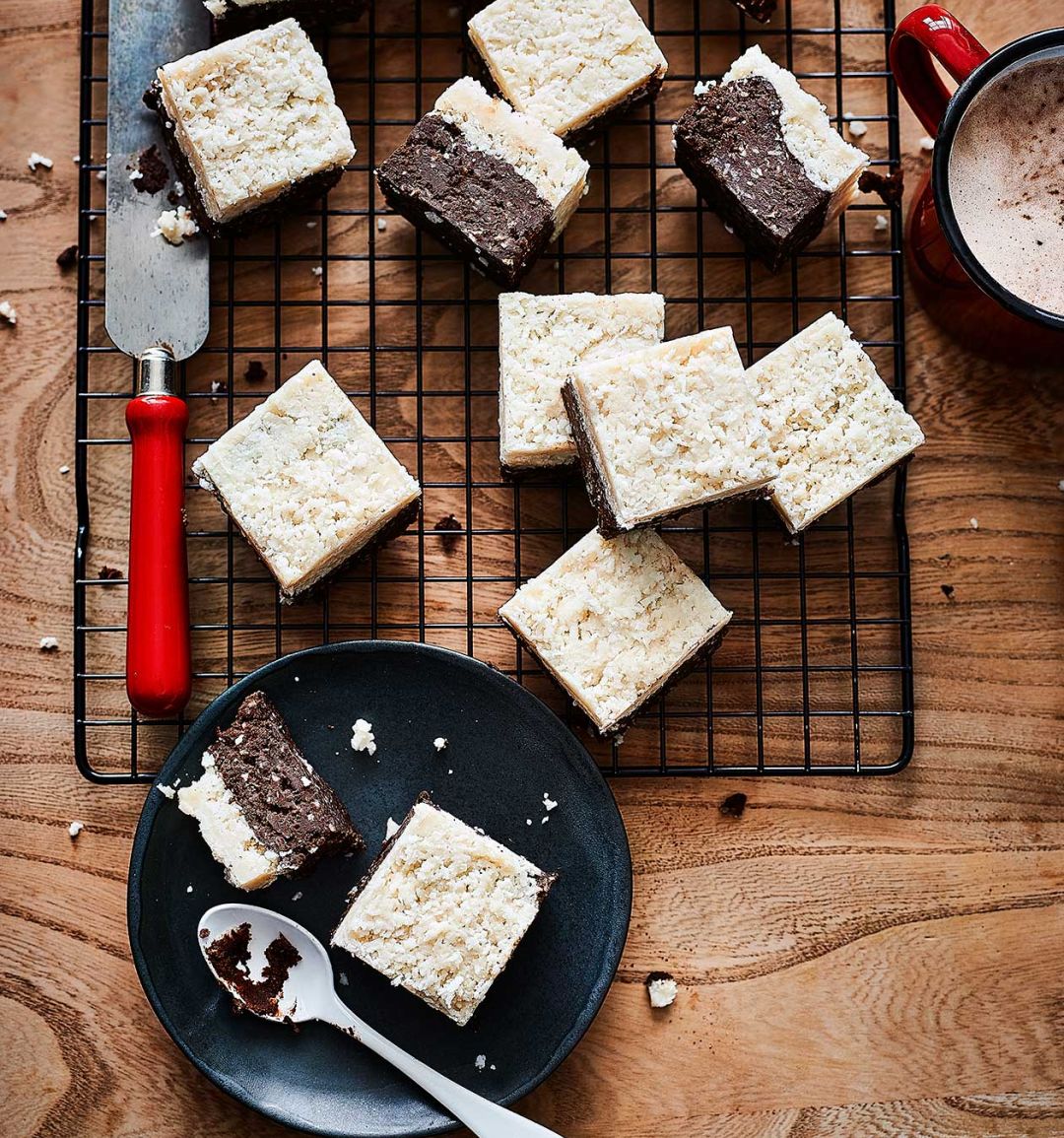 Vegan coconut ‘Bounty’ brownies