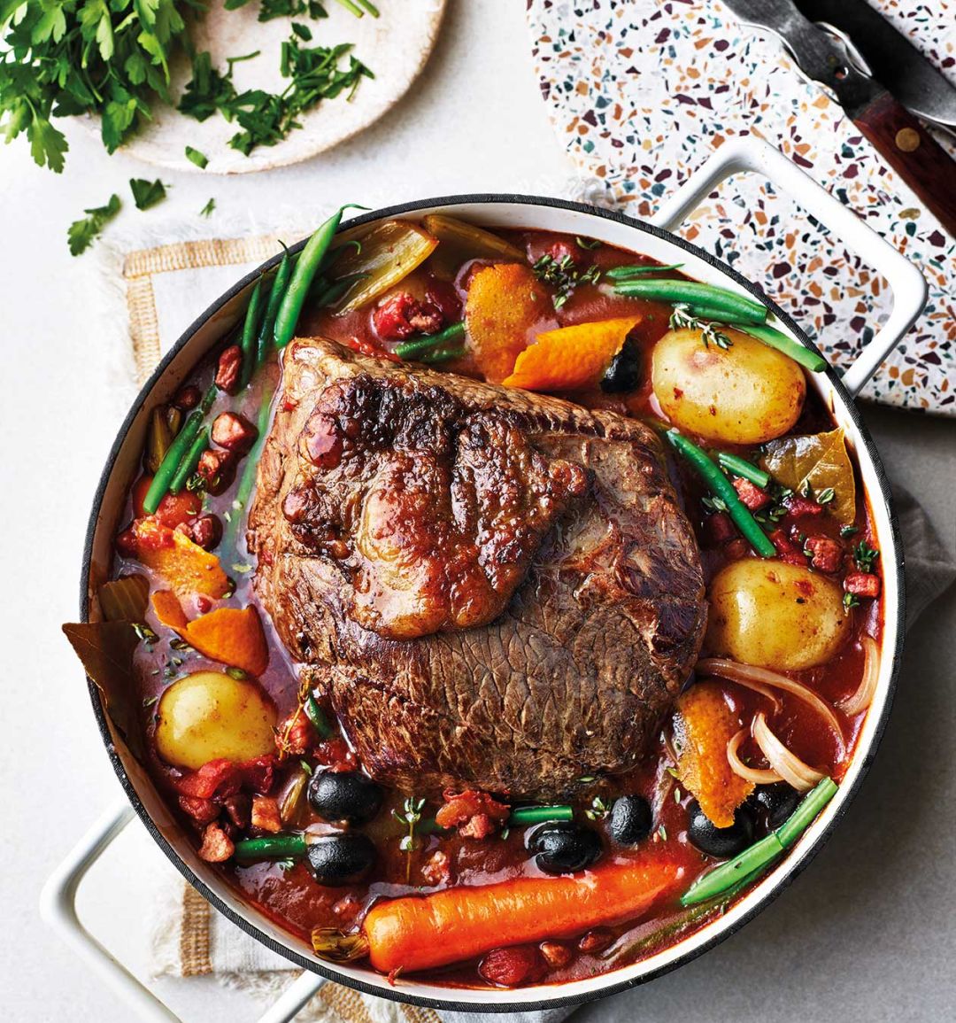 Provençale daube-style pot roast beef