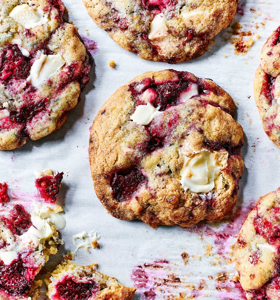 Raspberry ripple cookies