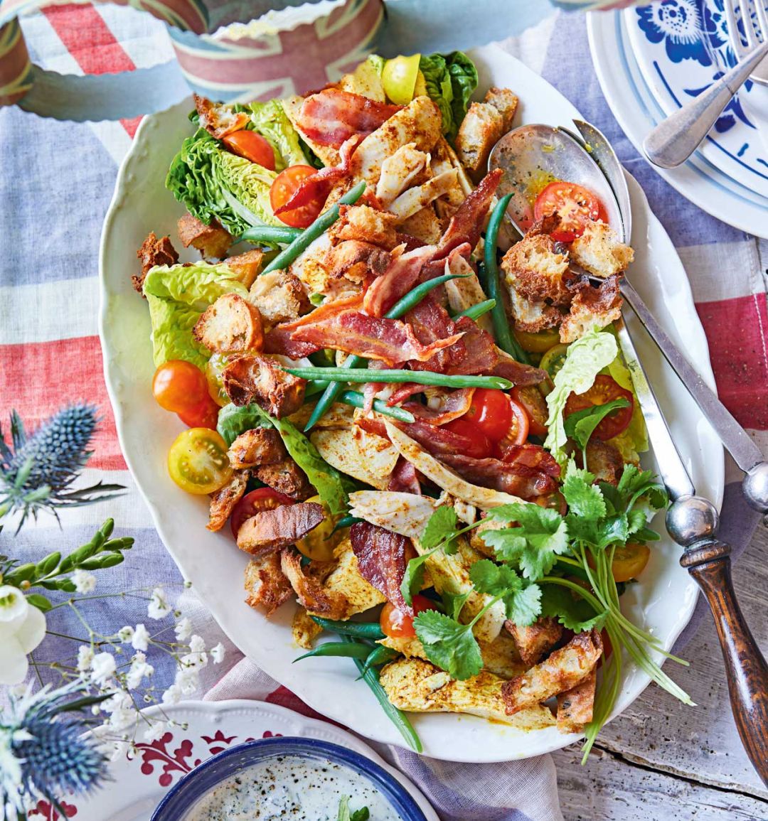 Coronation chicken-style salad