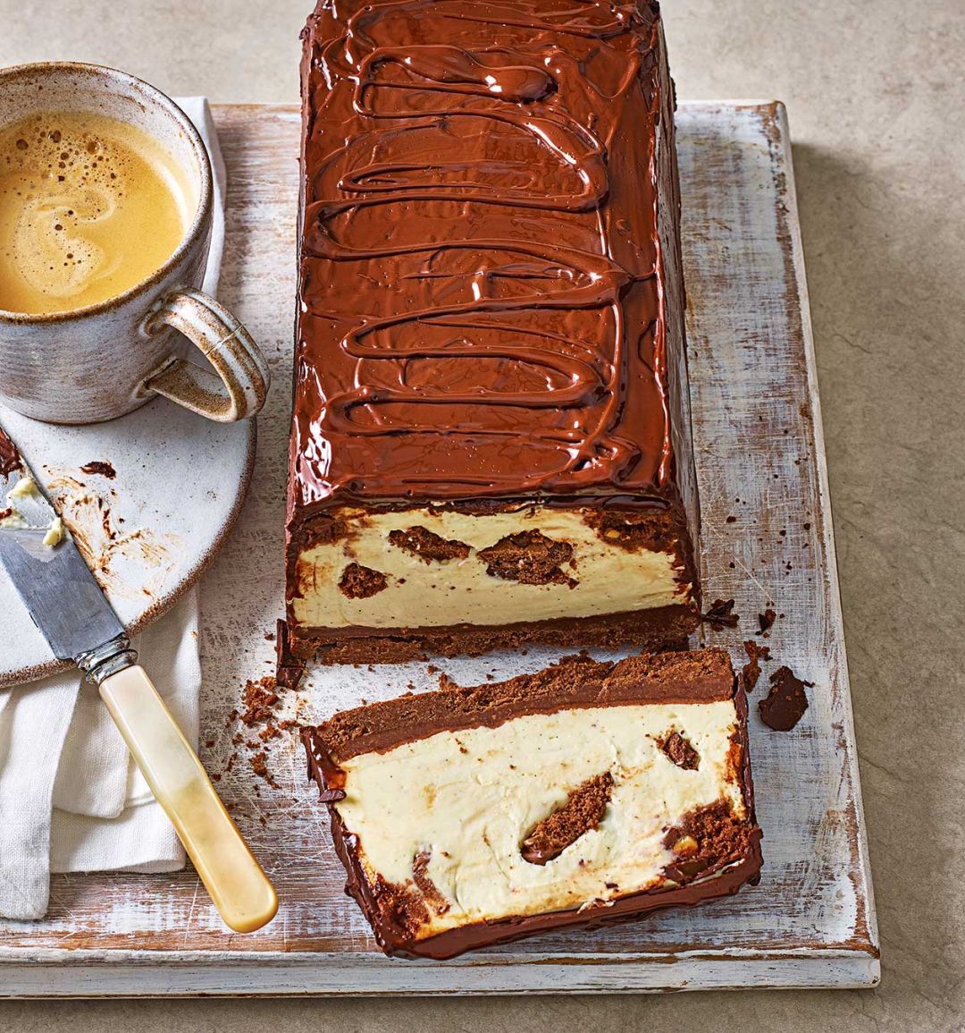 Cookies and cream cheesecake loaf