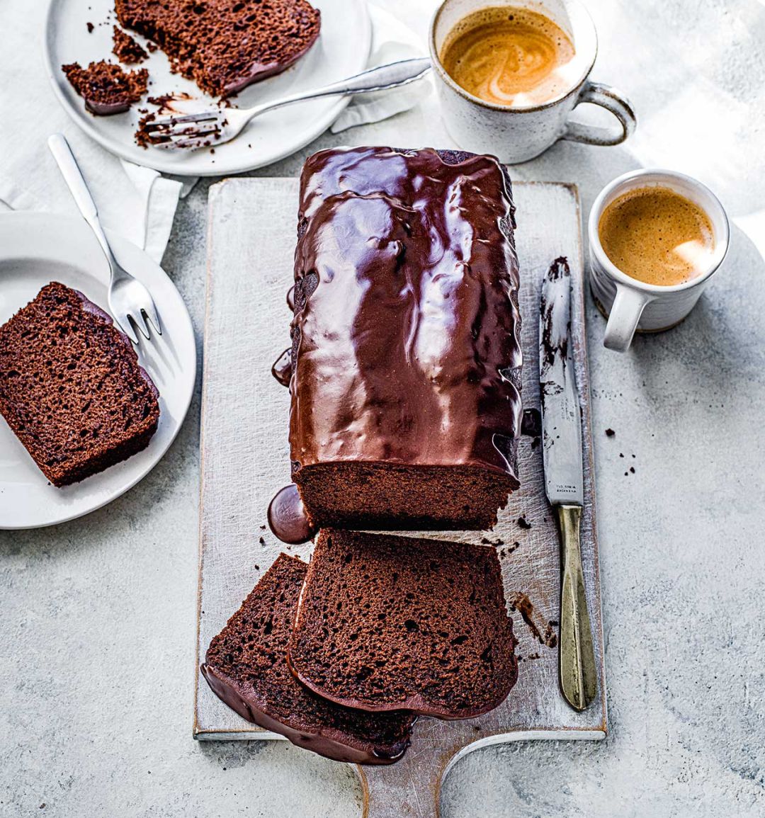 Lighter chocolate yogurt loaf cake