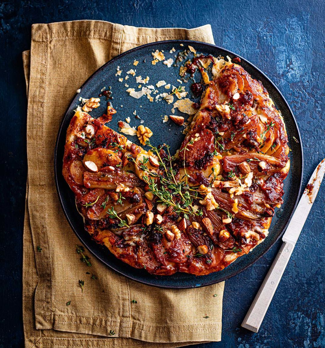Reader recipe: Cheesy shallot tarte tatin