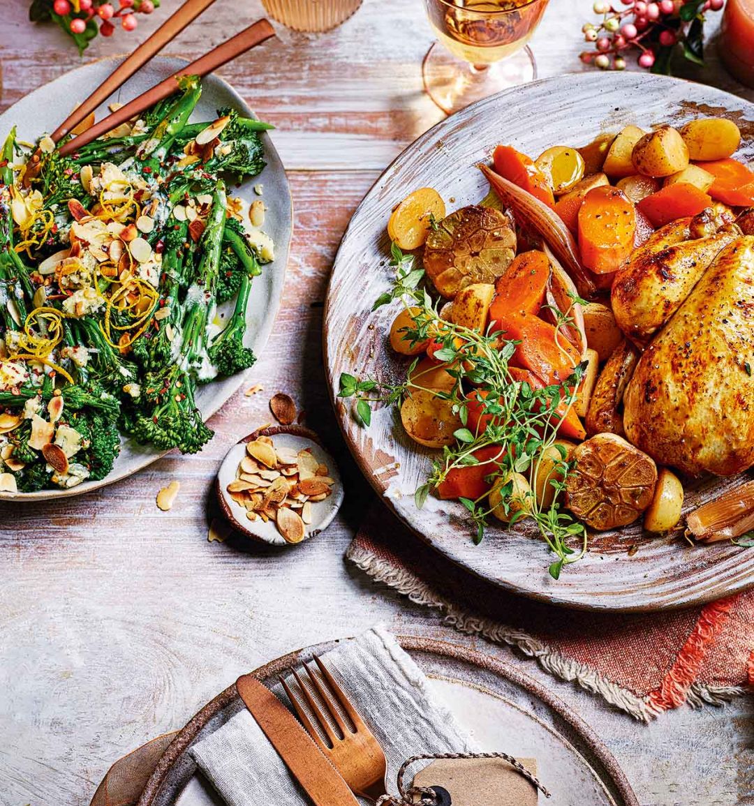 Balsamic pot-roast poussin