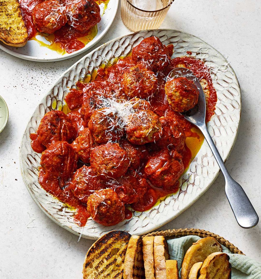 Pork, 'nduja and goat's cheese meatballs