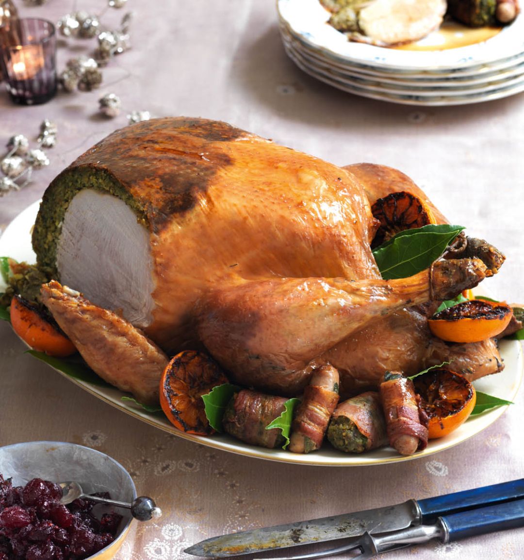 christmas turkey dressing Christmas turkey with cranberry, chestnut and sage stuffing