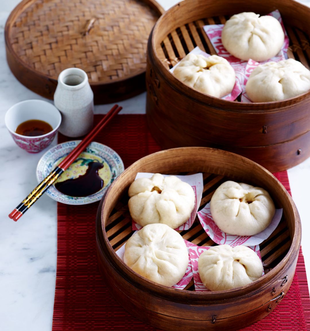Chinese steamed pork buns