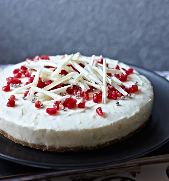 Double ginger and white chocolate cheesecake