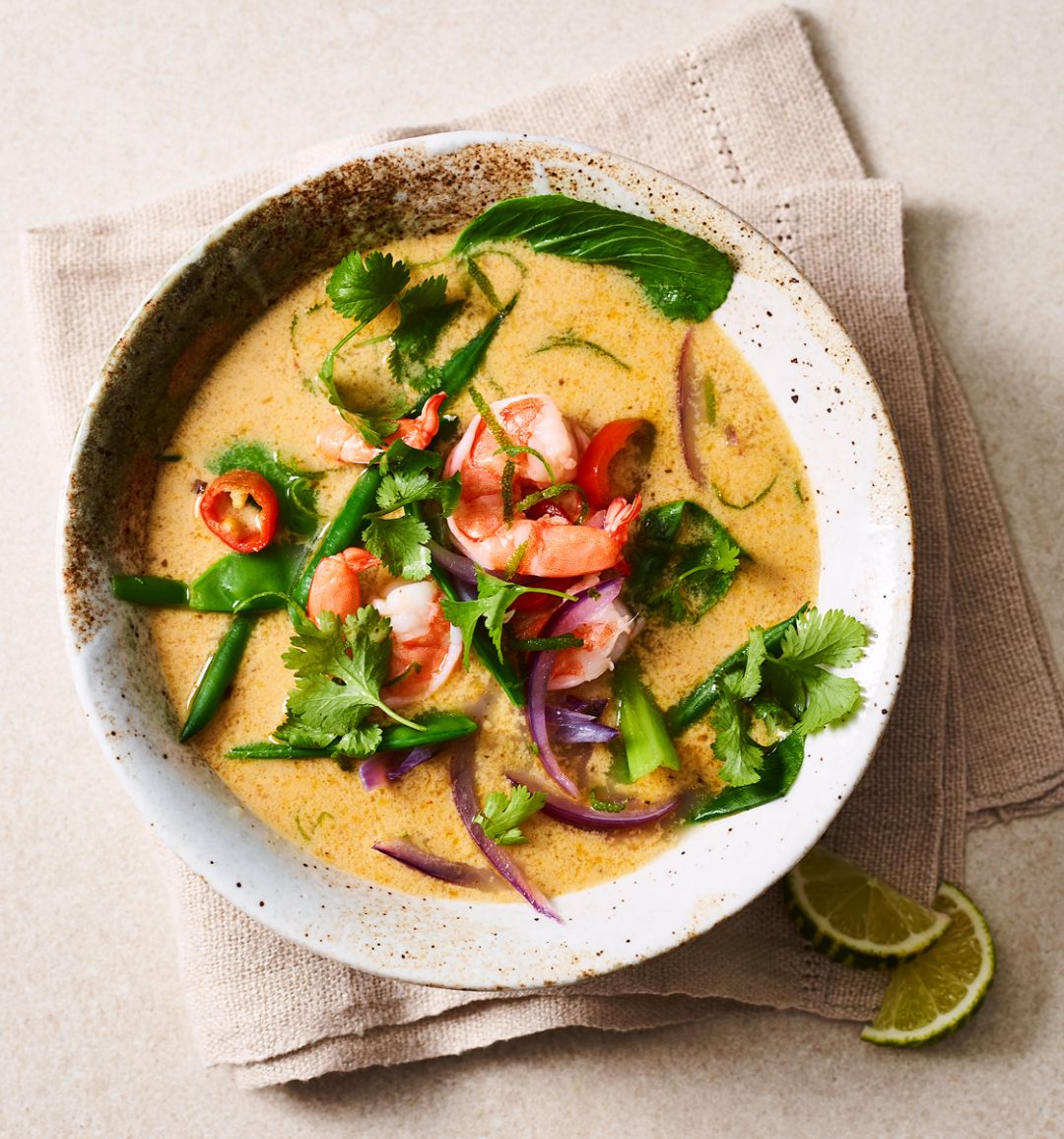 Prawn and coconut soup 