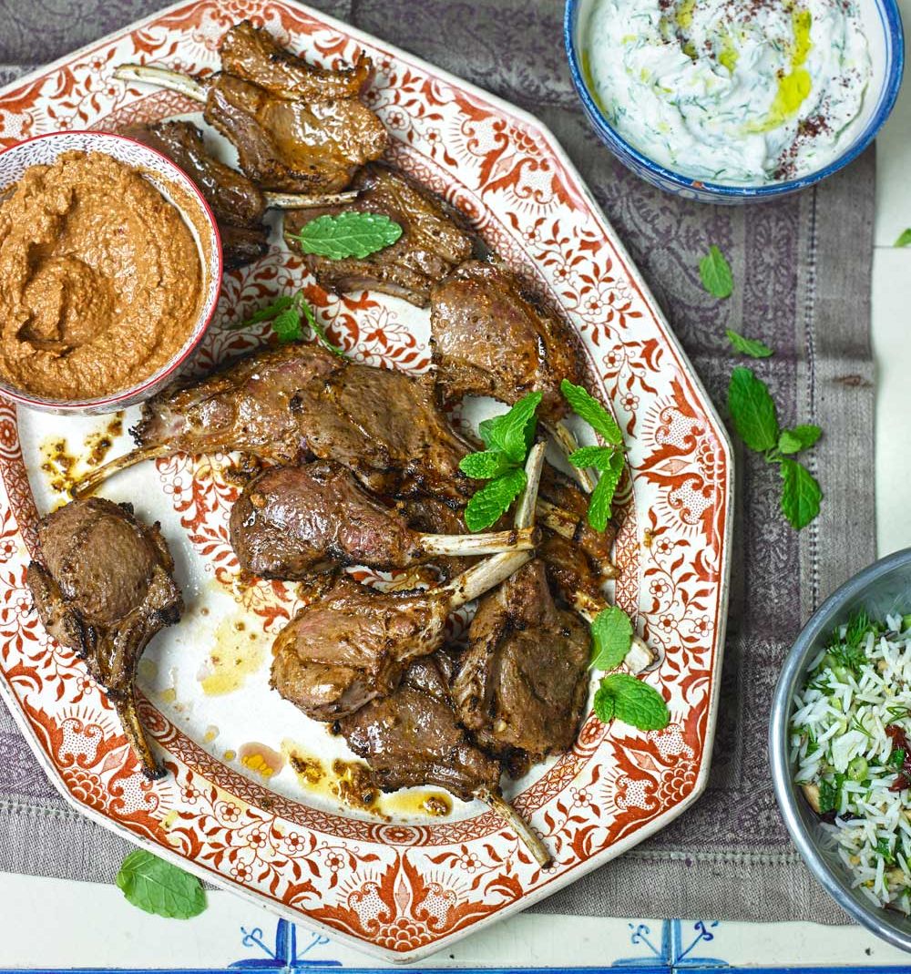 Muhammara lamb cutlets