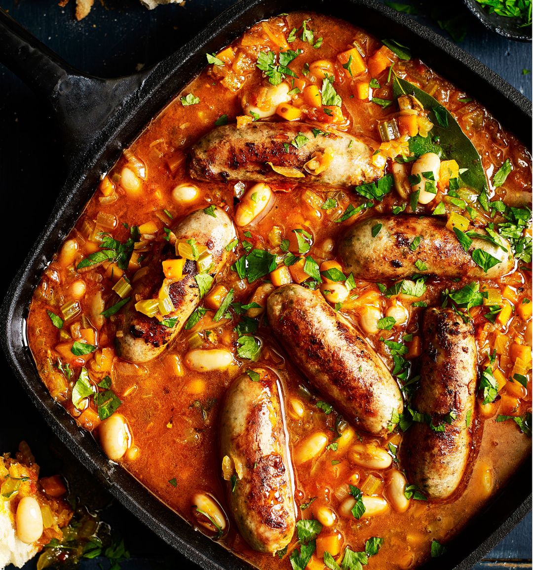 Cheat’s sausage cassoulet