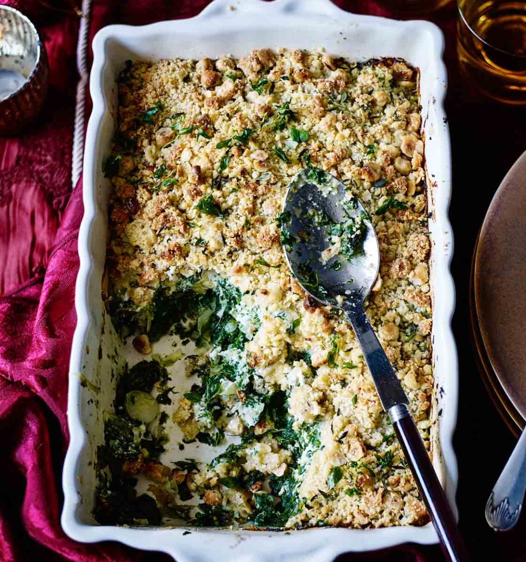Spinach and ricotta crumble