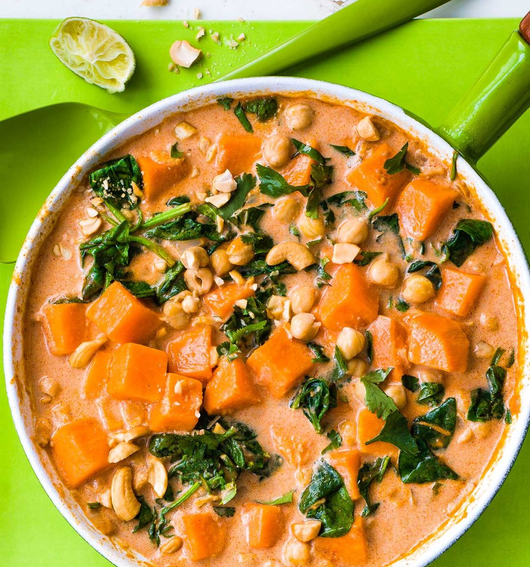 Nutty sweet potato and lime stew