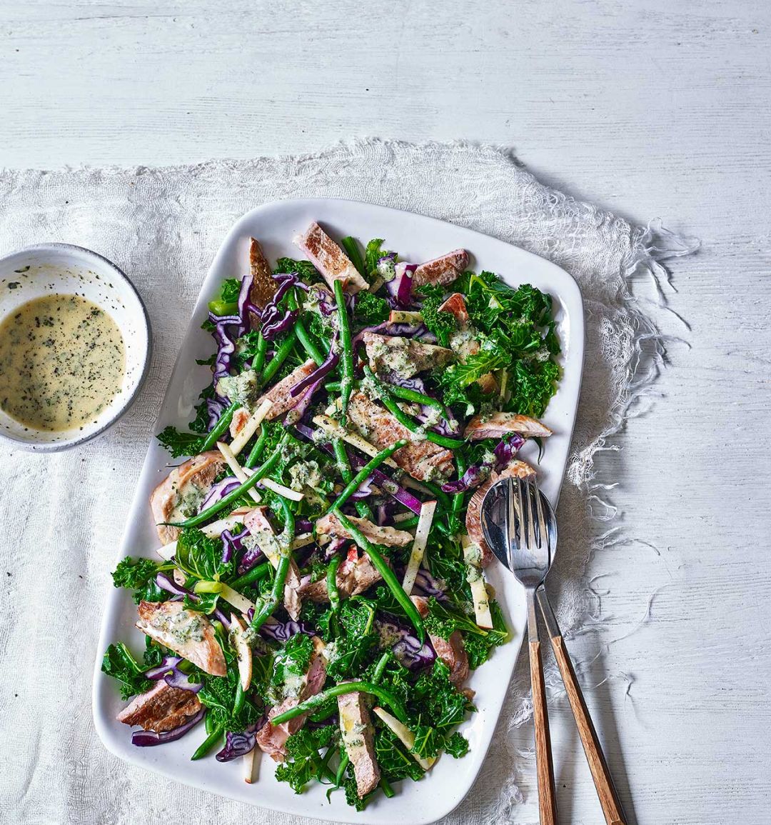Pork and apple winter salad