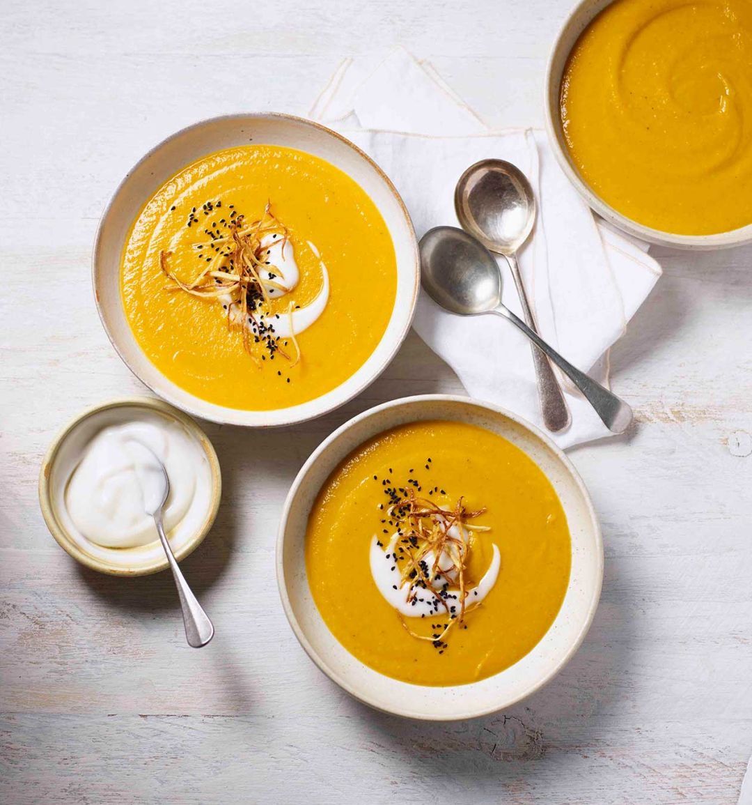 Carrot, parsnip and ginger soup  