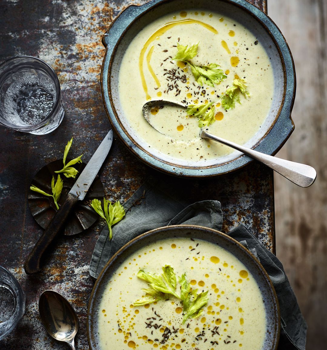 Roasted celery soup