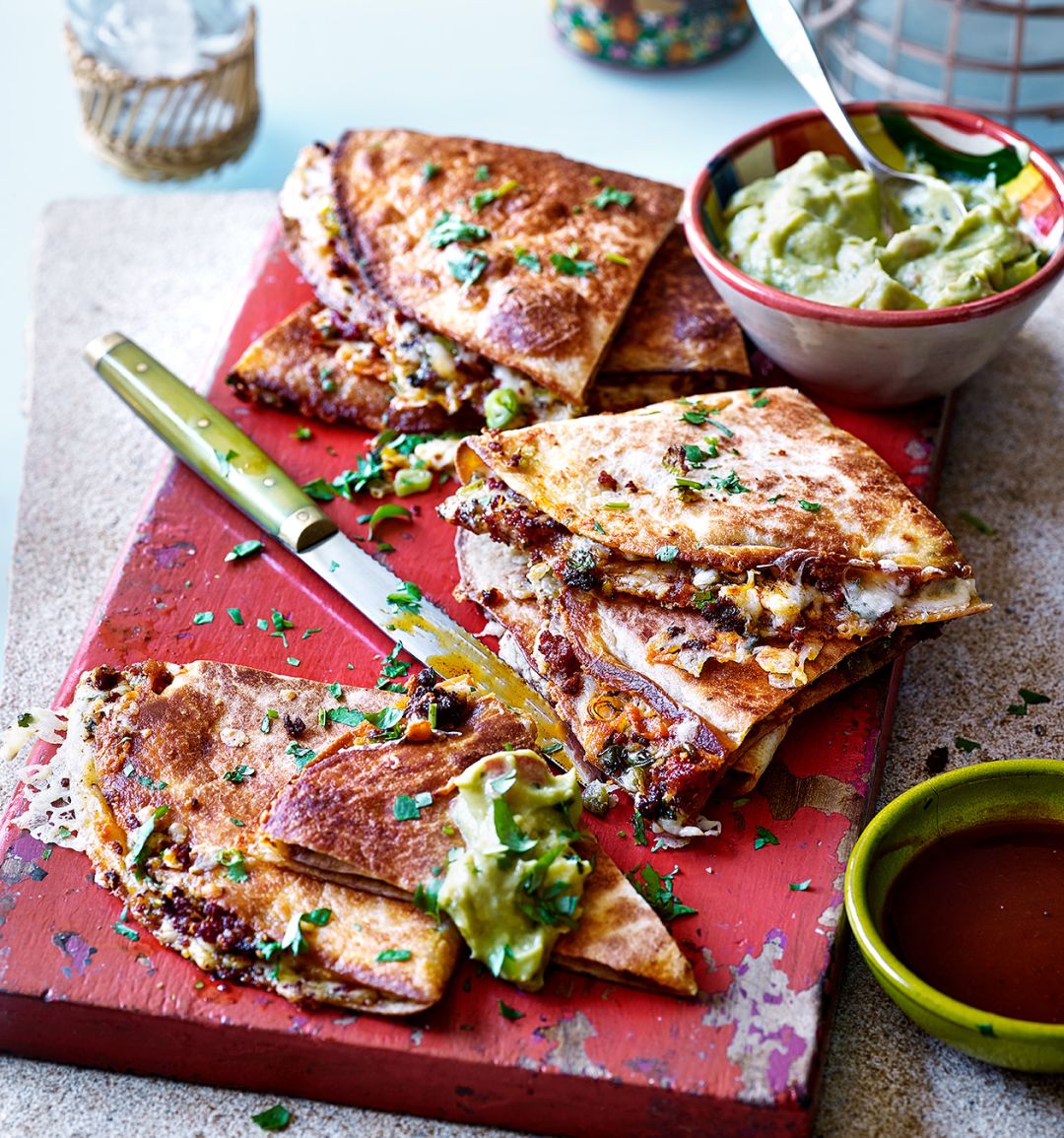Chorizo and jalapeno quesadillas 