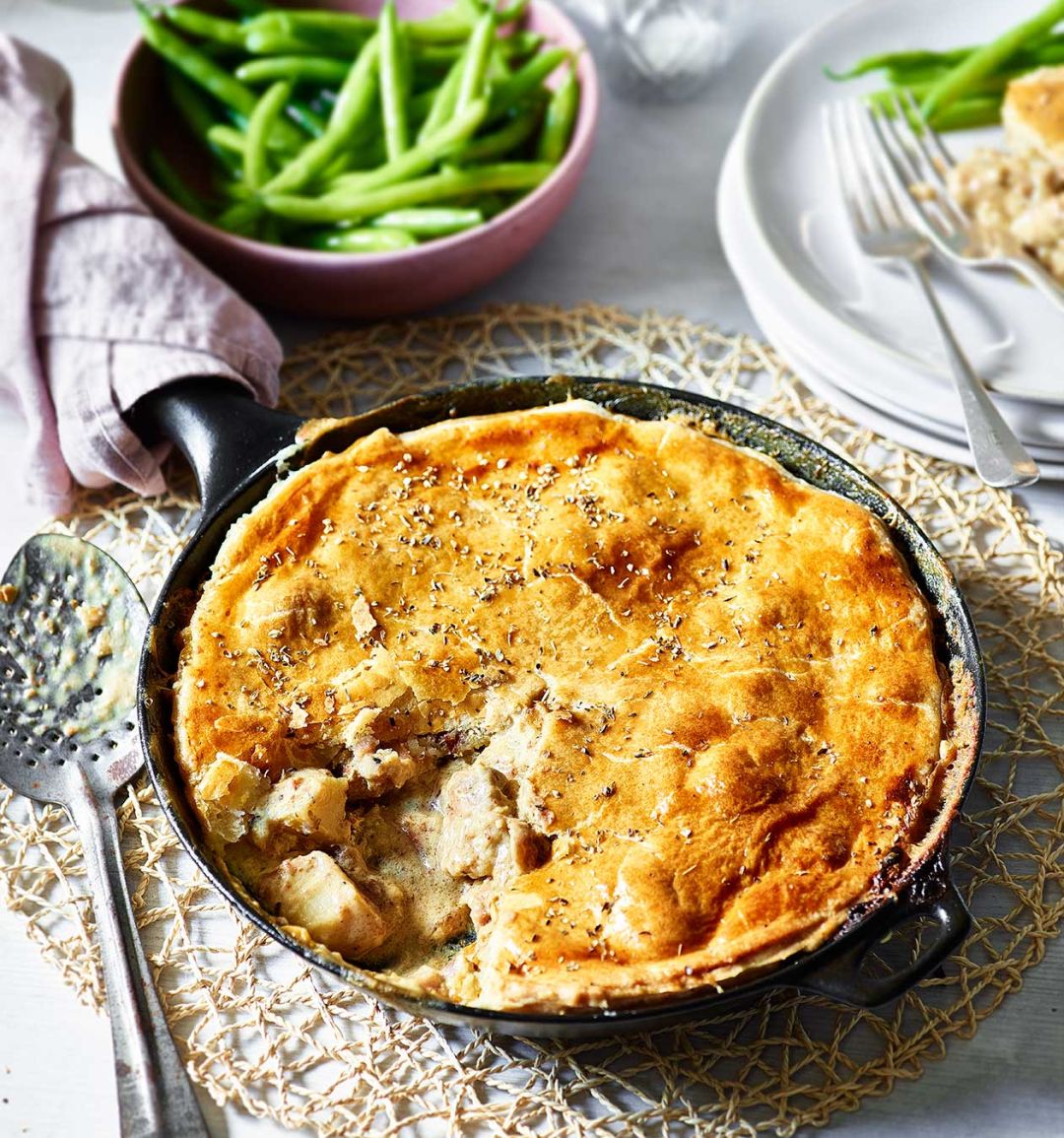 Greek chicken frying pan pie