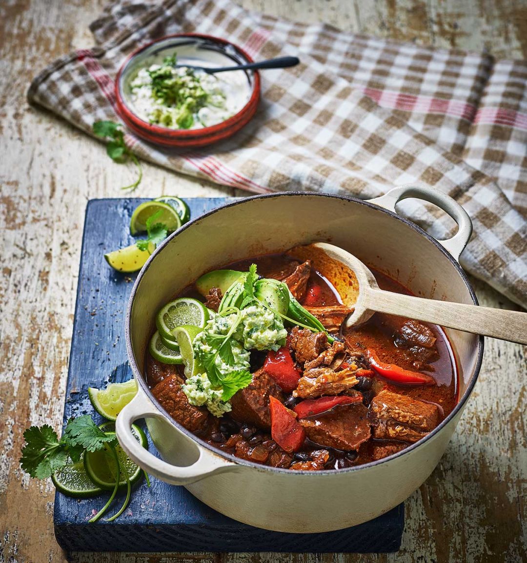 Beef brisket and black bean chilli