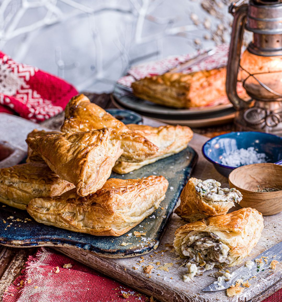 Mushroom and tarragon turnovers