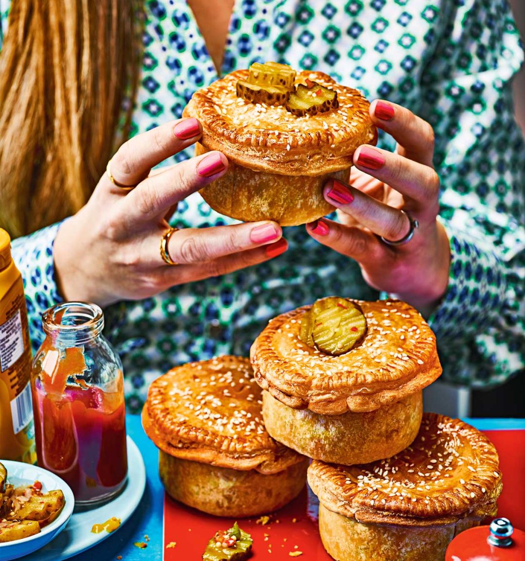 Bacon and cheese meat pies