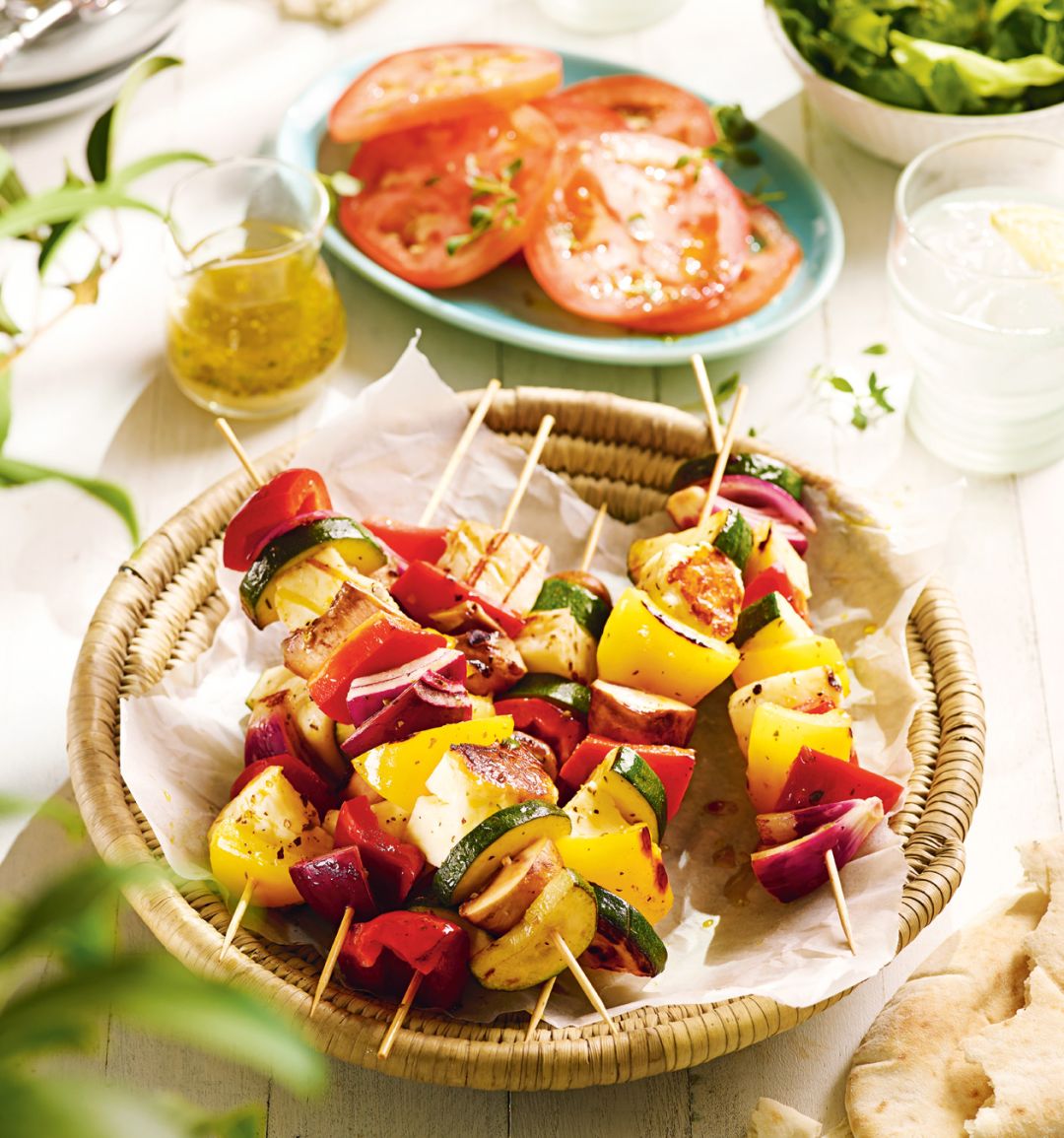 Sponsored: Vegetable and halloumi kebabs from Farrington’s Oil