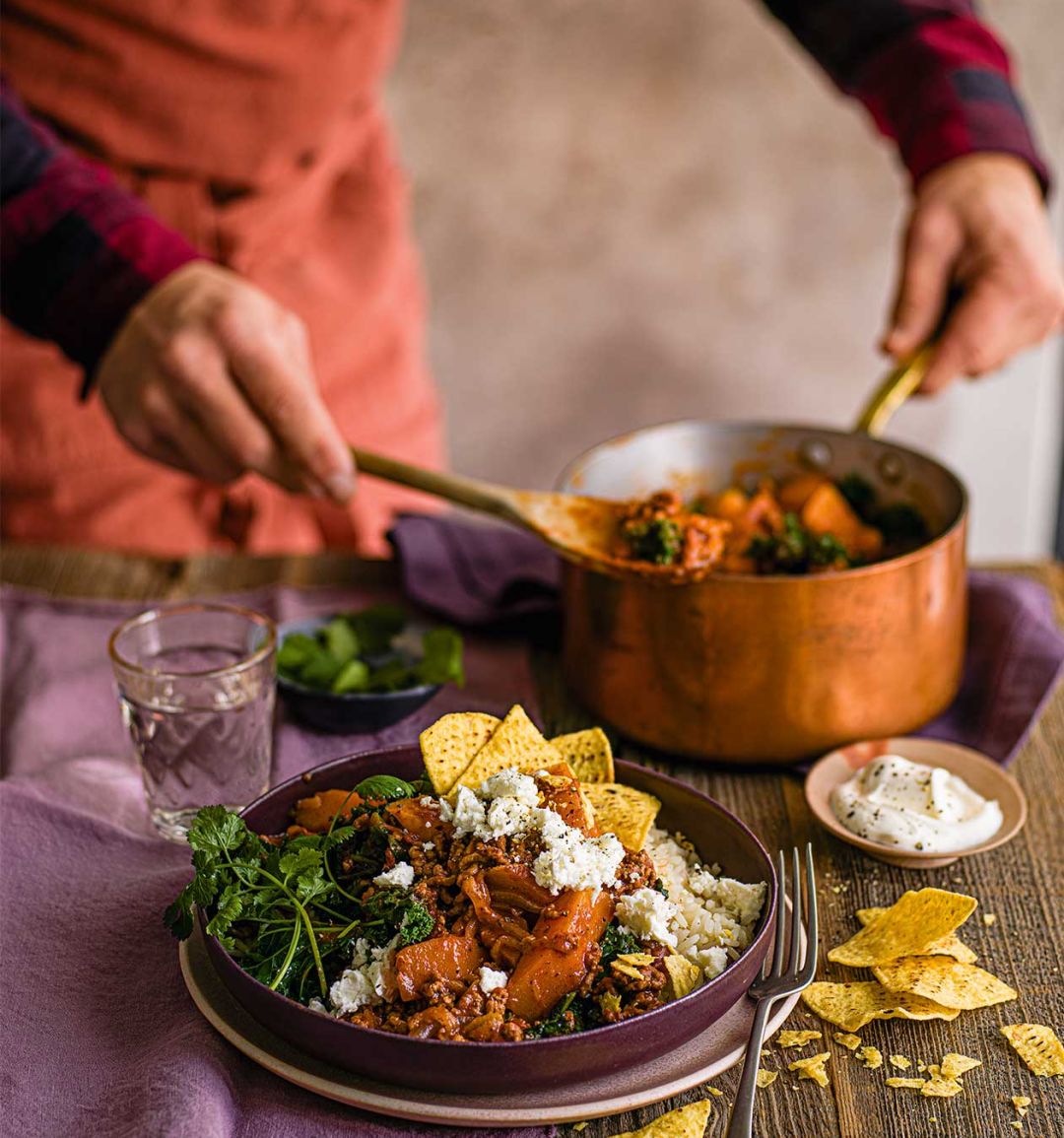Lamb chilli with squash