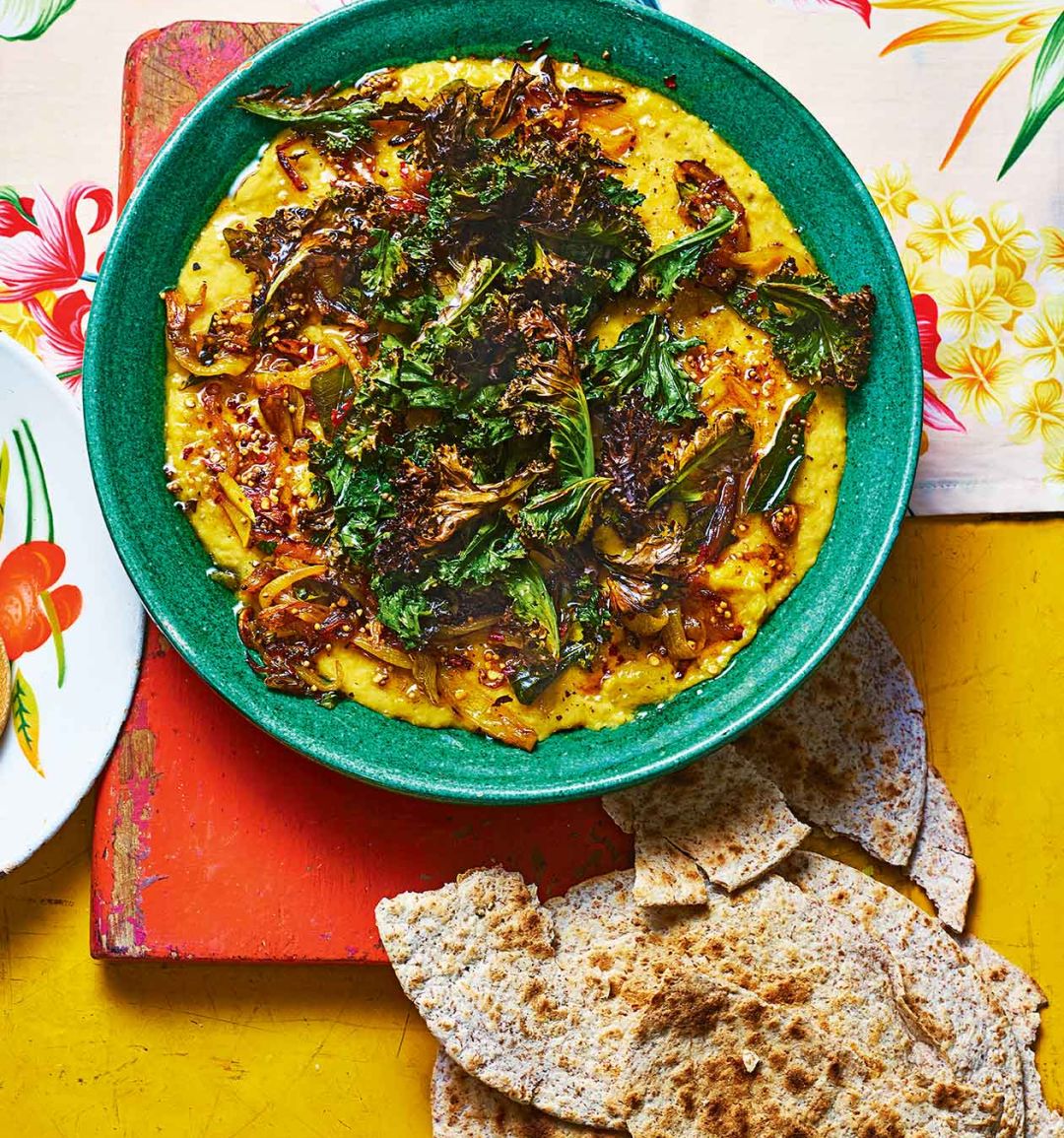 Dhal with crispy kale
