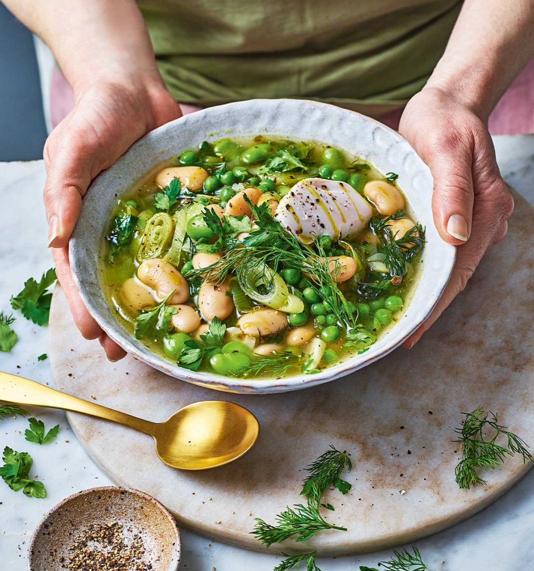 Spring bean broth recipe | Sainsbury`s Magazine