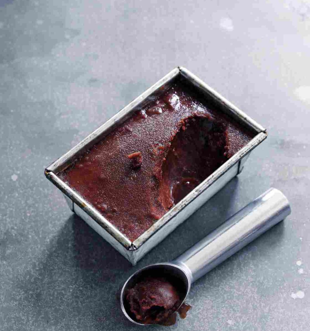 Dark chocolate sorbet