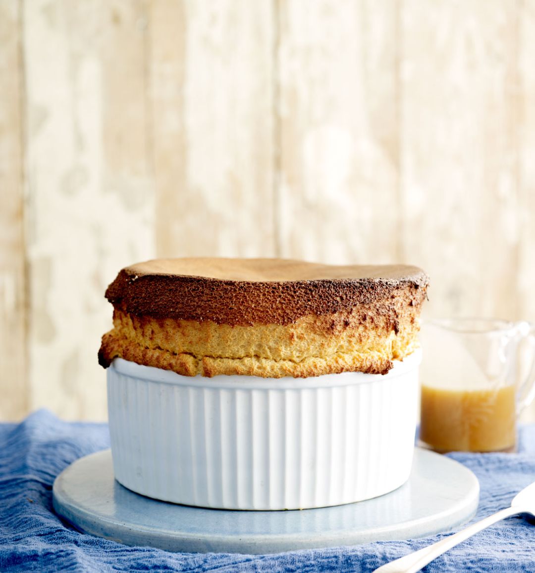 Salted caramel soufflé