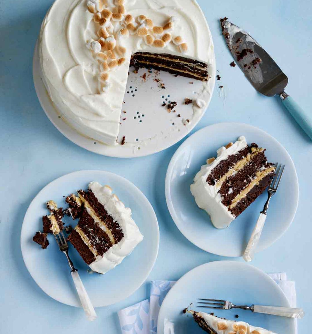 S'mores brownie cake
