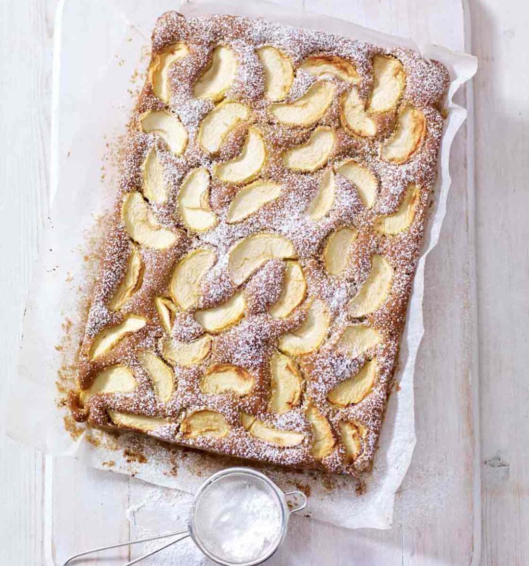 Spiced Dorset apple traybake