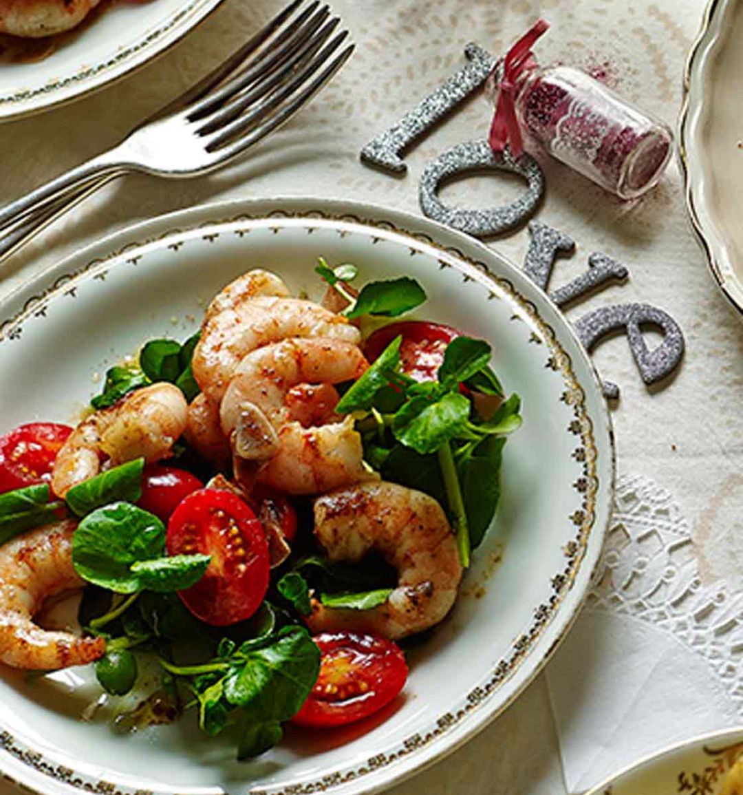 Flash-fried Moroccan prawns