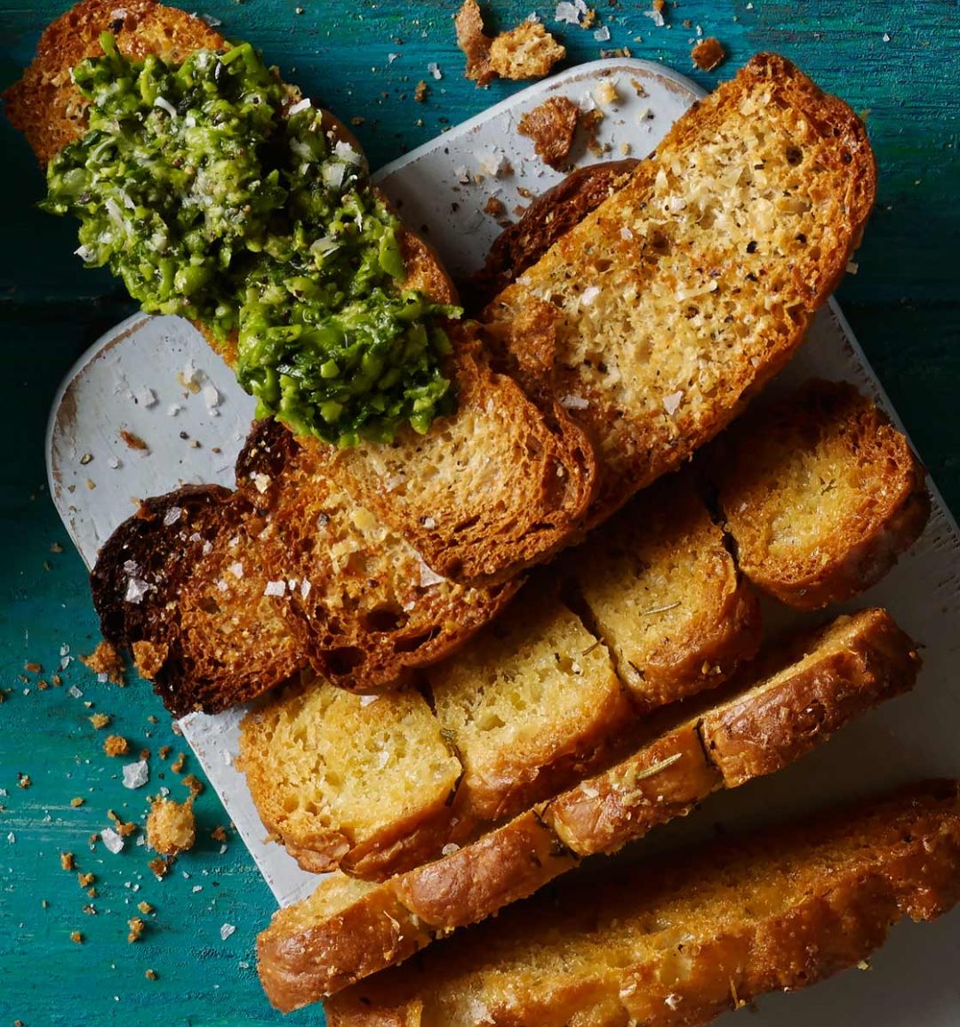 Parmesan focaccia toasts 