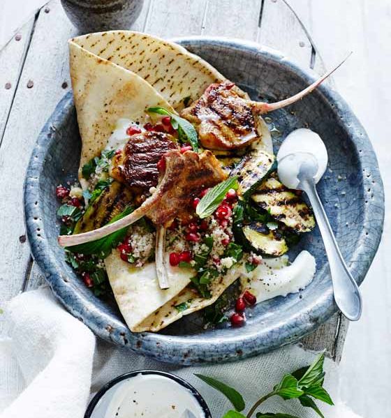 Moroccan lamb salad with jewelled couscous